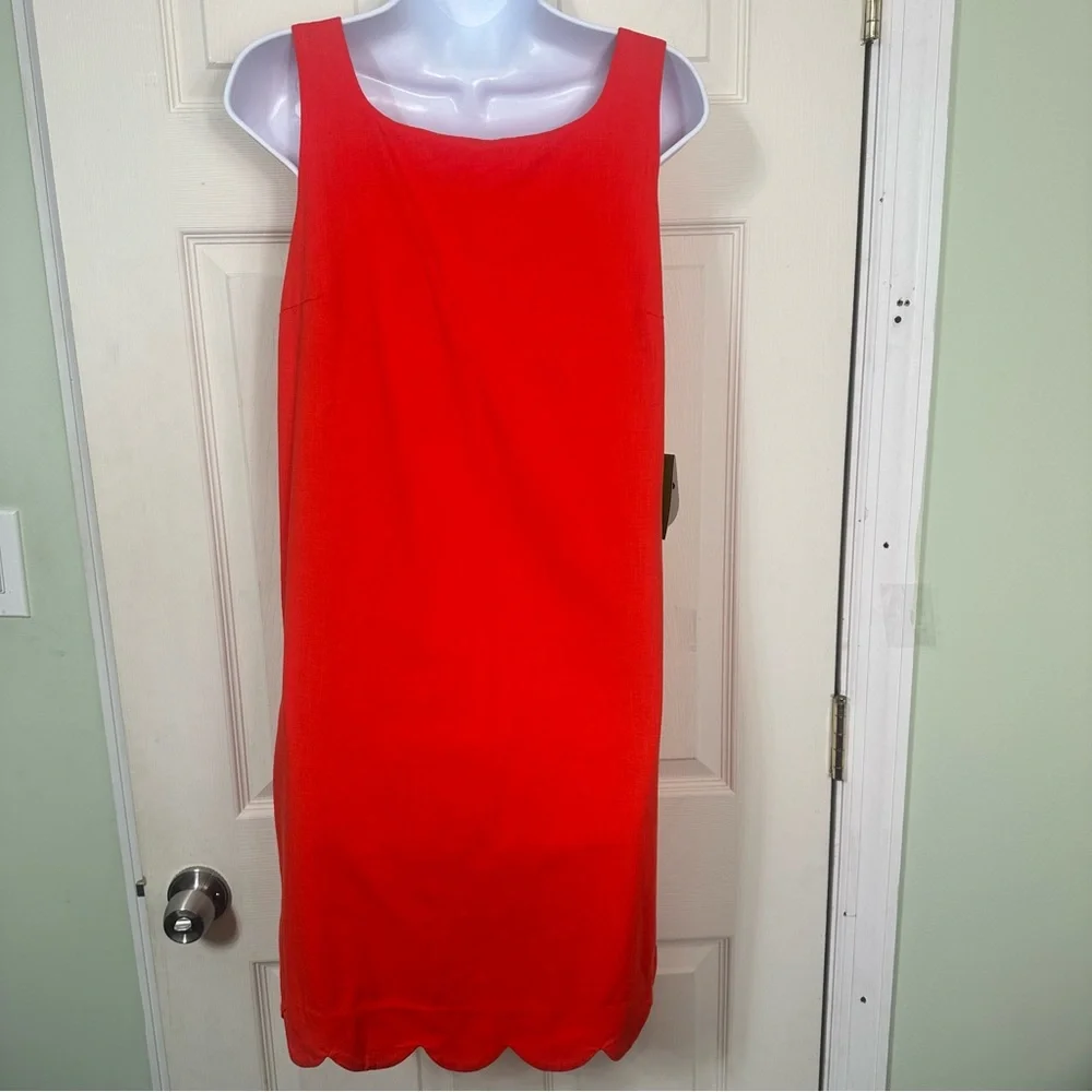 Kate Spade x Target Red Dress Sleeveless Scalloped Hem Mini Dress‎ Size XS NWT